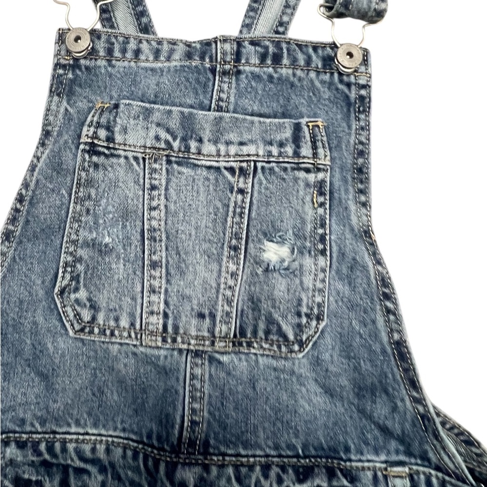 Vanilla Star Premium Blue Denim Overall Shorts - Picture 3 of 11
